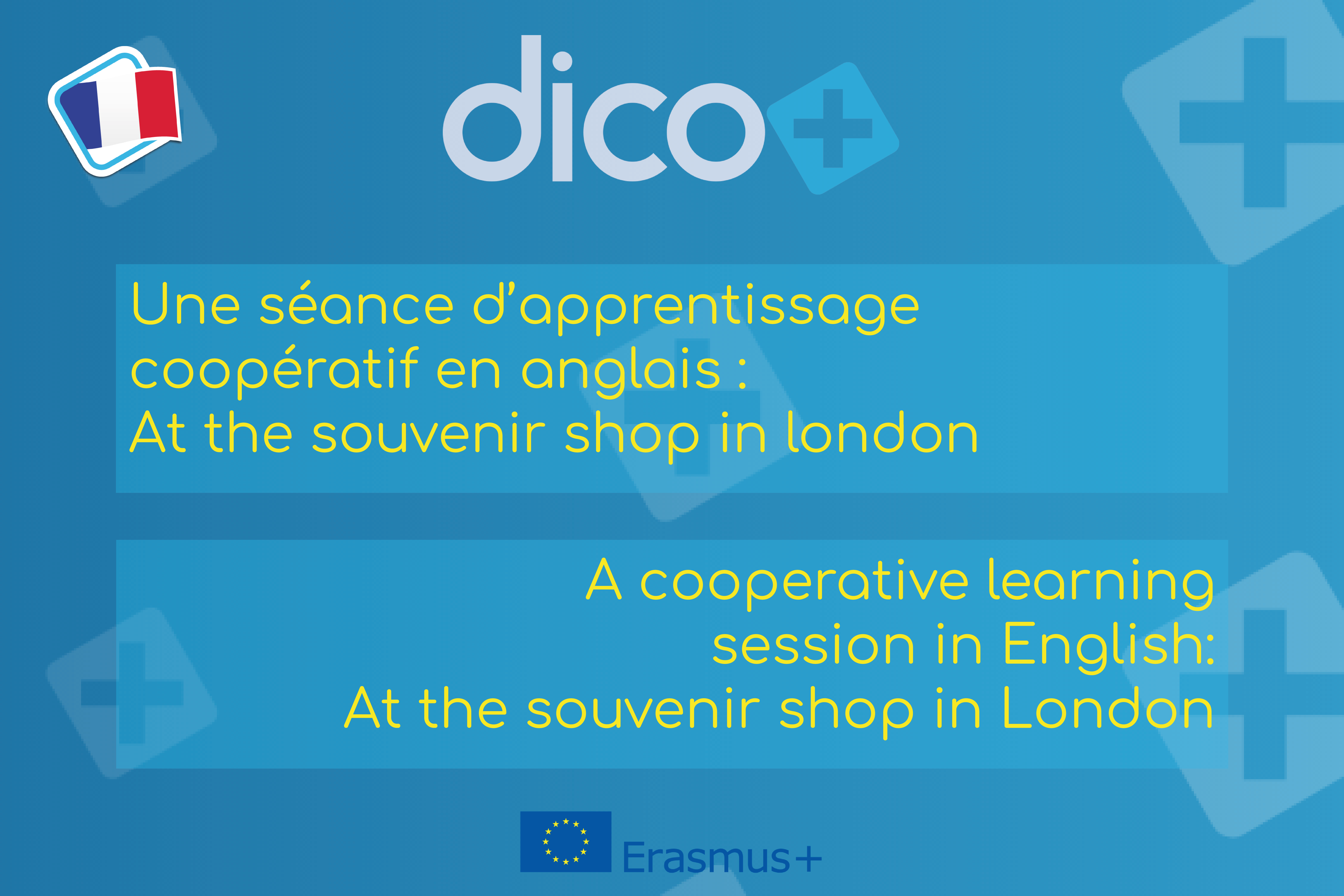 A cooperative learning session in English: At the souvenir shop in London