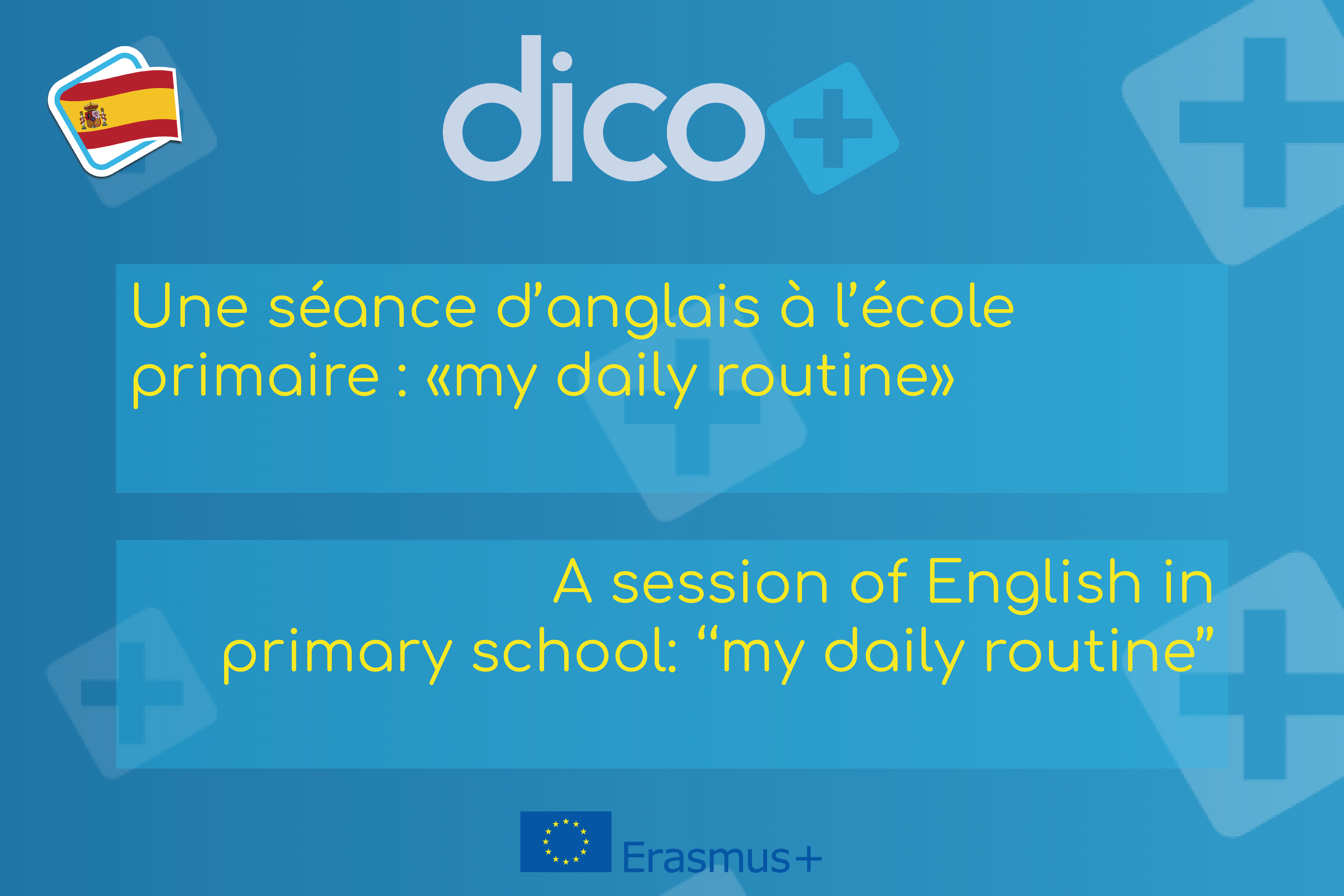 A session of English in primary school: my daily routine