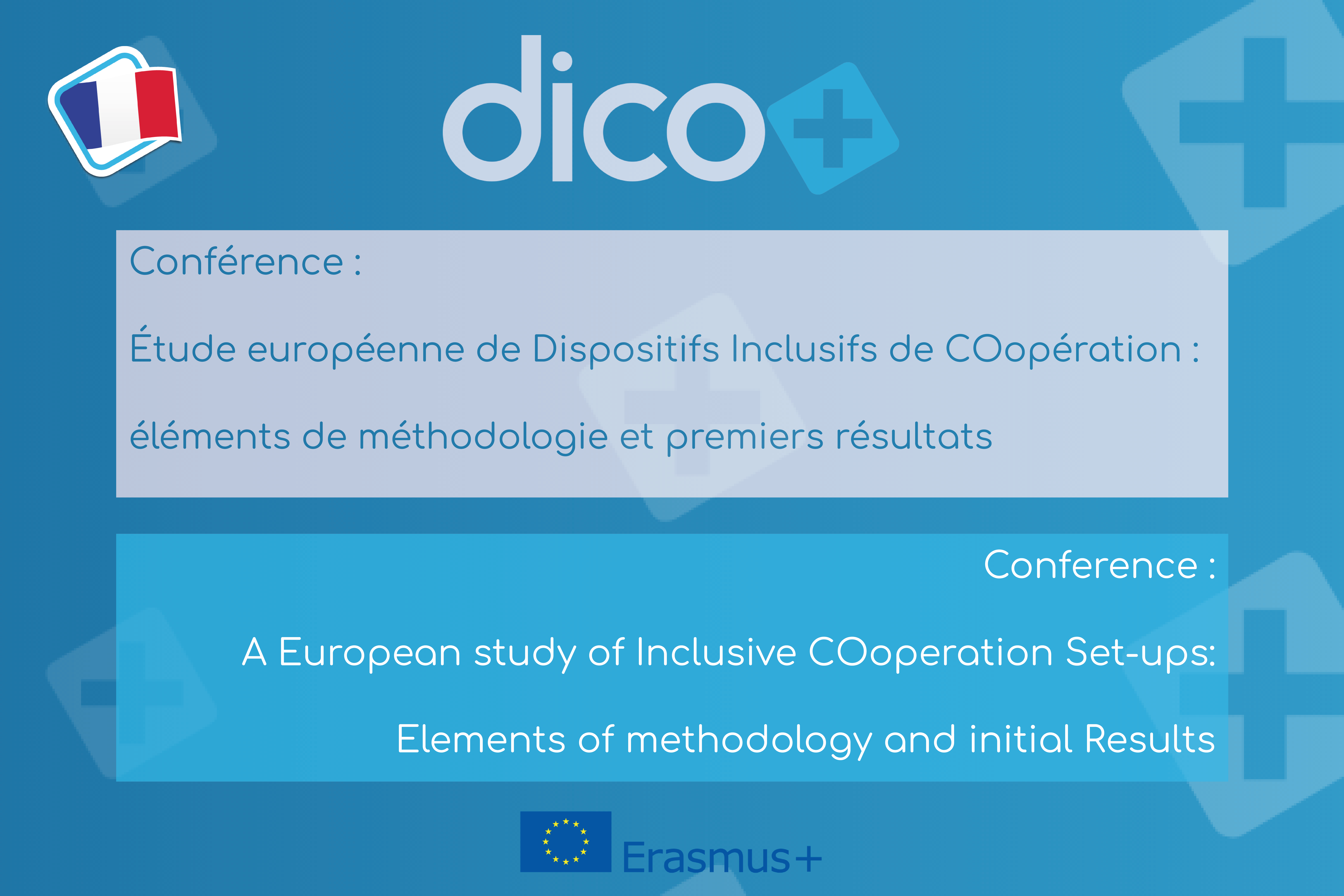 A European study of Inclusive COoperation Set-ups:  Elements of methodology and initial Results